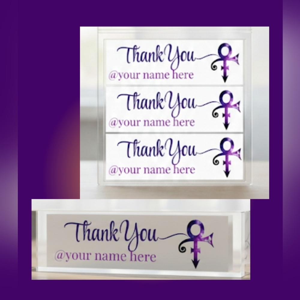 60 Prince Themed Closet Name Stickers